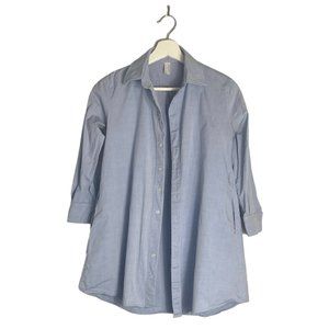 American Apparel Cotton Blue Shirt Dress with Pockets Size XS/S Comfy